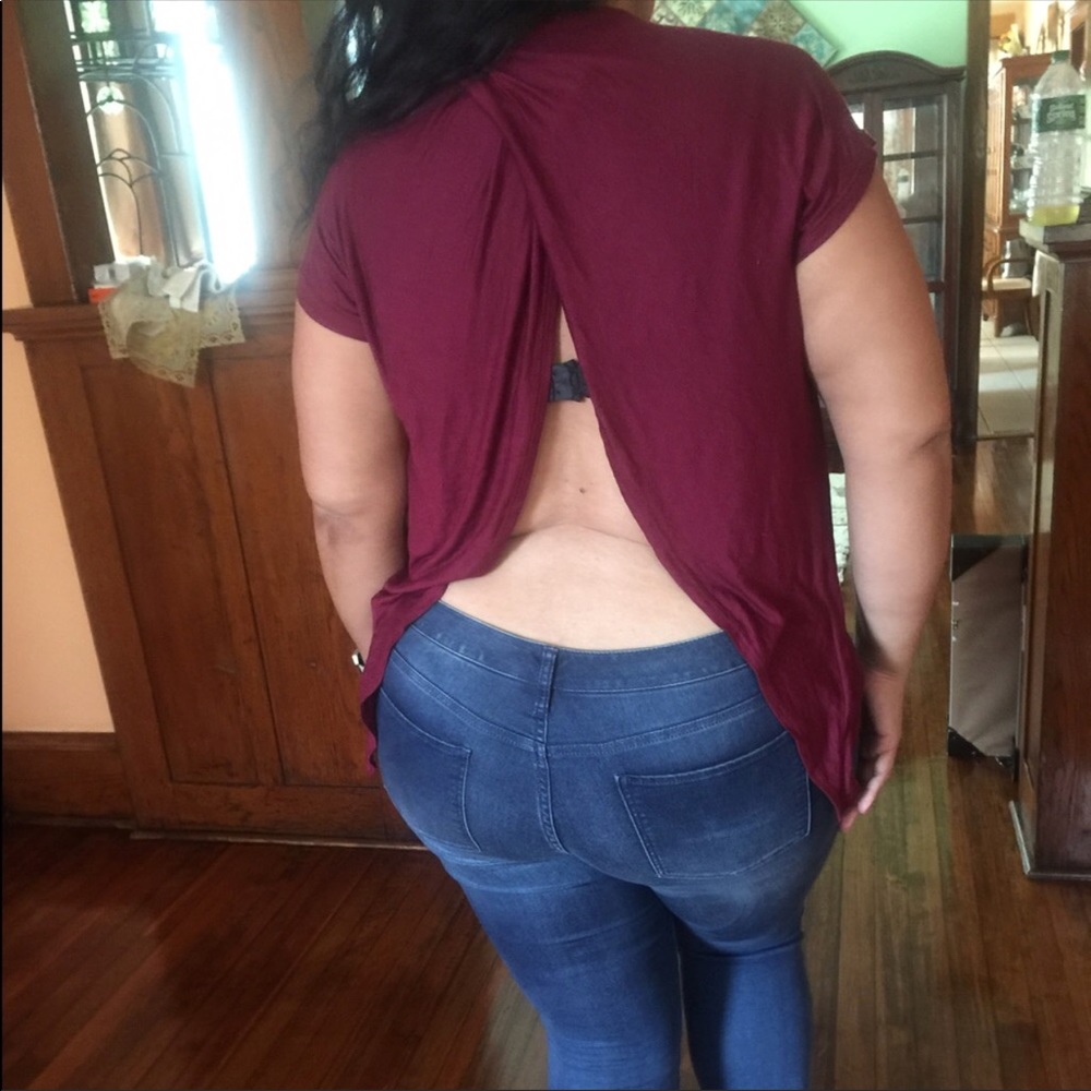 Open back shirt